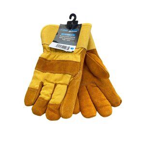Hand Armor 450 Boa Lined Gloves Large Suede Cowhide Safety Rubberized Cuff NEW